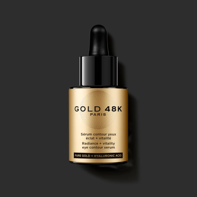 Eye contour serum - Radiance & Vitality Hyaluronic acid + pure gold Hydrates and brightens 30 ml  